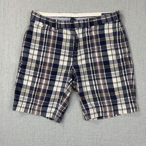 Vintage Polo Ralph Lauren Shorts Mens 36 Madras Plaid Chino Bermuda Cotton